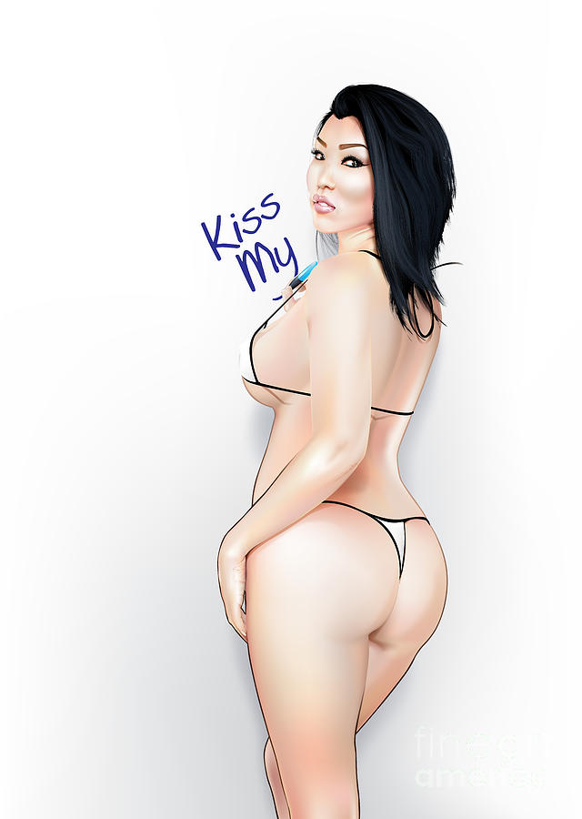 Kiss My #1 Drawing by Brian Gibbs