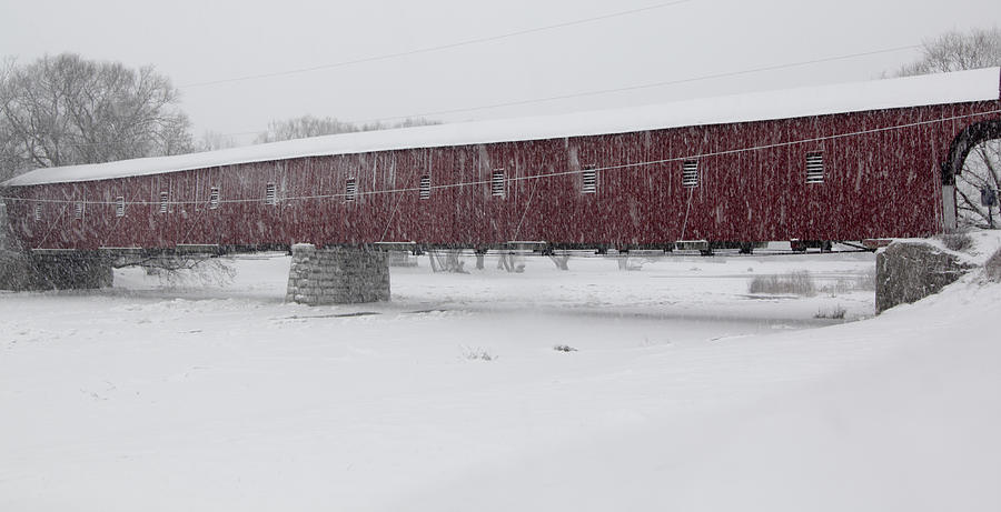Kissing Bridge In The Winter #1 Photograph by Nick Mares