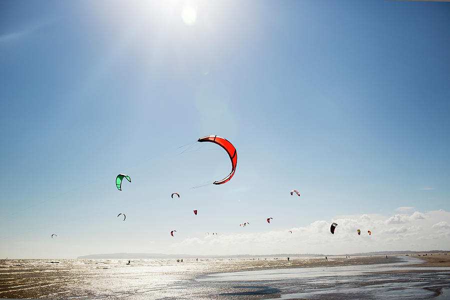 Kite Surfers #1 Photograph by Nick David