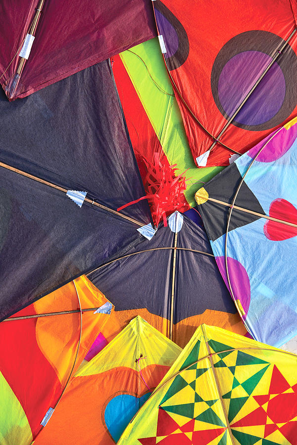 Kites Abstract Colourful Background #1 Photograph by Anand Purohit
