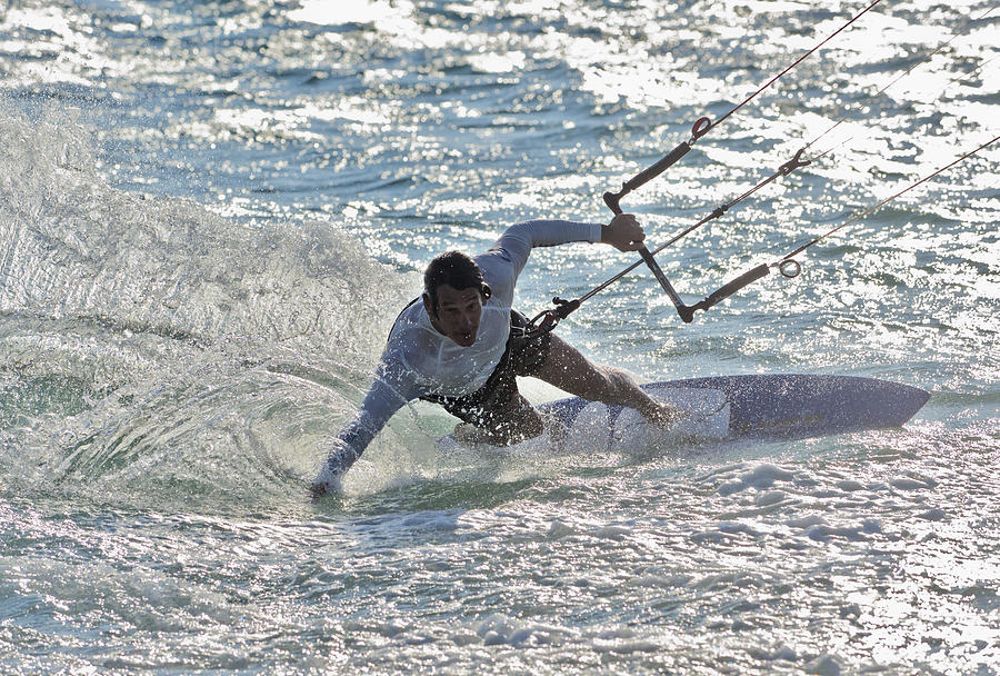 Kitesurfing Tarifa Cadiz Andalusia Spain Photograph by Ben Welsh Fine