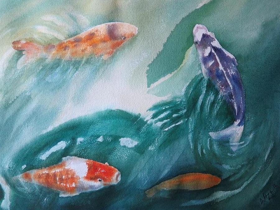 Koi fish Painting by Olga Lazareva - Fine Art America