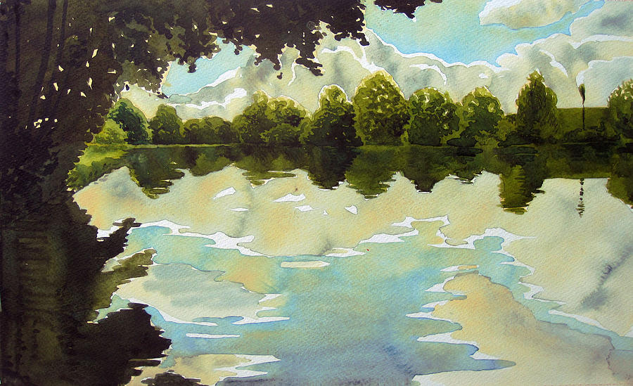 Summer Painting - Kolpa river #1 by Veronika Logar