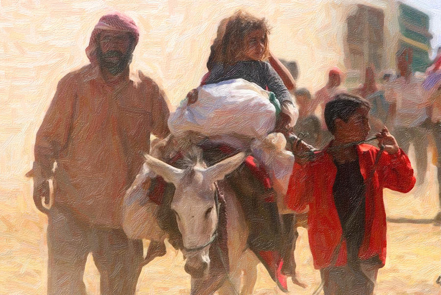 Kurdish Refugees #9 Painting by MotionAge Designs
