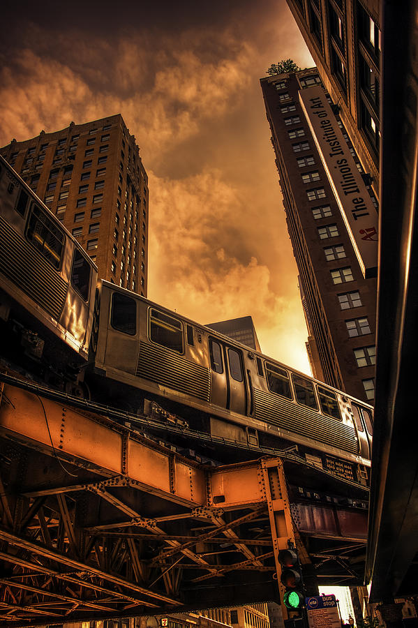 Chicago Photograph - L Train  #1 by Alexander Hill