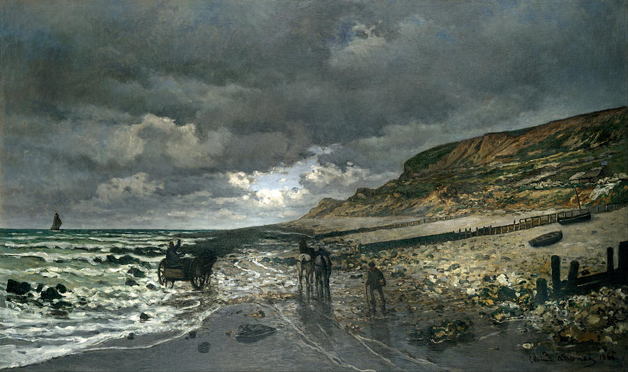 La Pointe De La Heve At Low Tide #1 Painting by Claude Monet