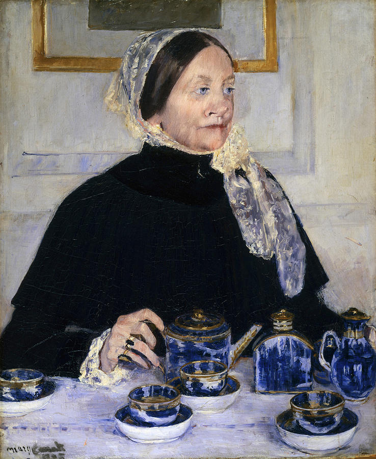Lady At The Tea Table #1 Painting by Celestial Images