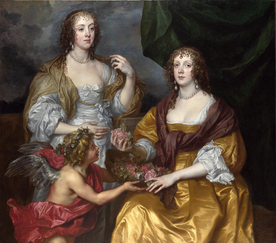 Lady Elizabeth Thimbelby and her Sister #5 Painting by Anthony van Dyck