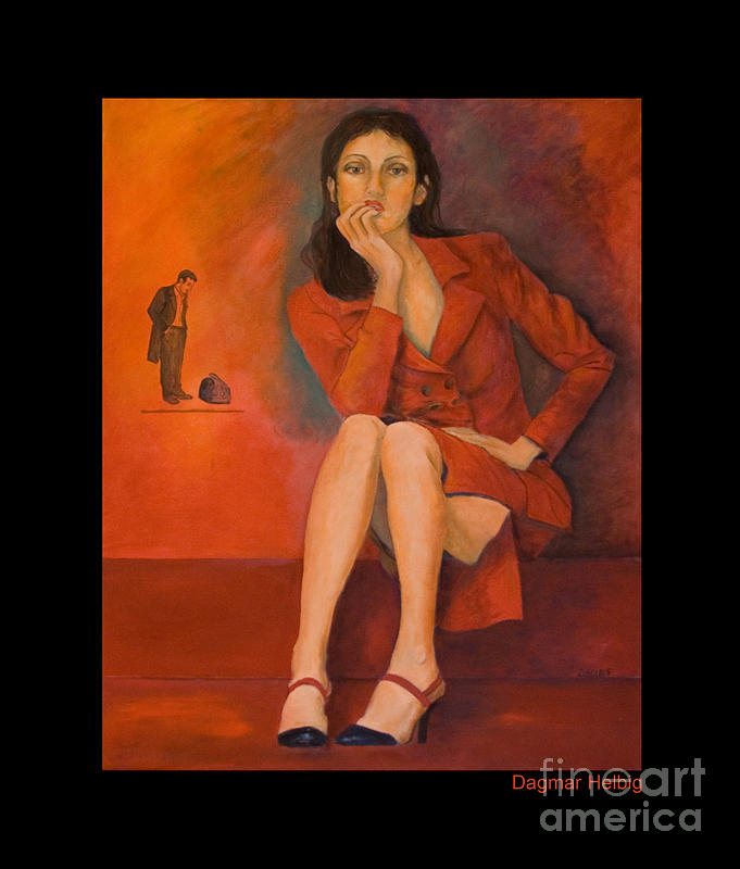 Painted Lady Painting - Lady in Red by Dagmar Helbig