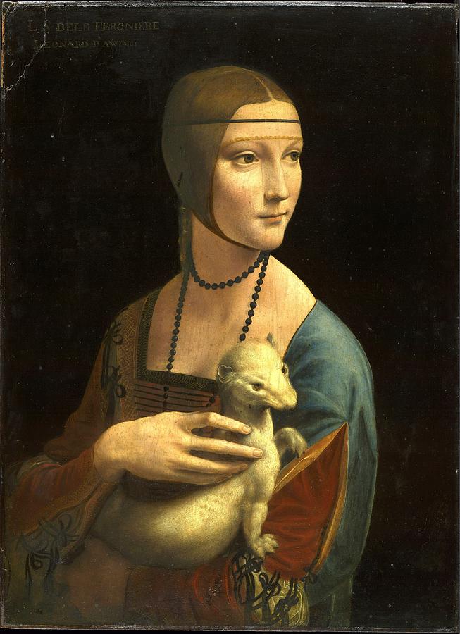 Lady With An Ermine #1 Painting by Leonardo Da Vinci