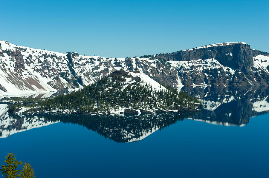 Crater Lake National Park Photograph - Lake In Winter, Crater Lake, Crater #1 by Panoramic Images