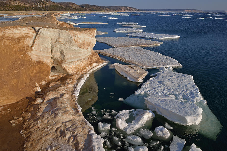 Lake Michigan Icebergs Photograph by Dean Pennala