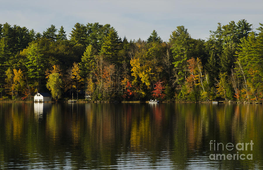 Lake Pennasseewassee With Fall Foliage #1 Photograph by Bill Bachmann