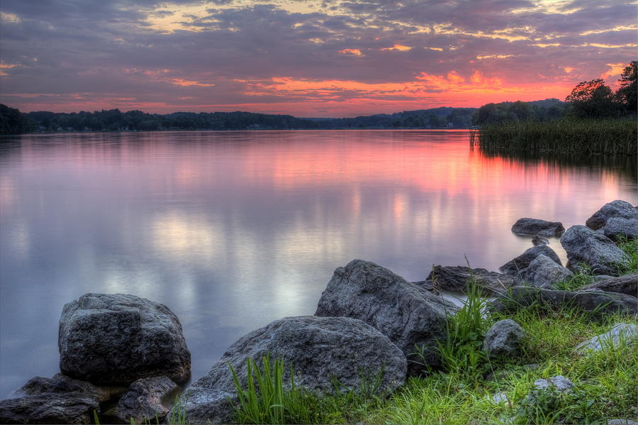 Lake Sunset #1 Photograph by David Dufresne