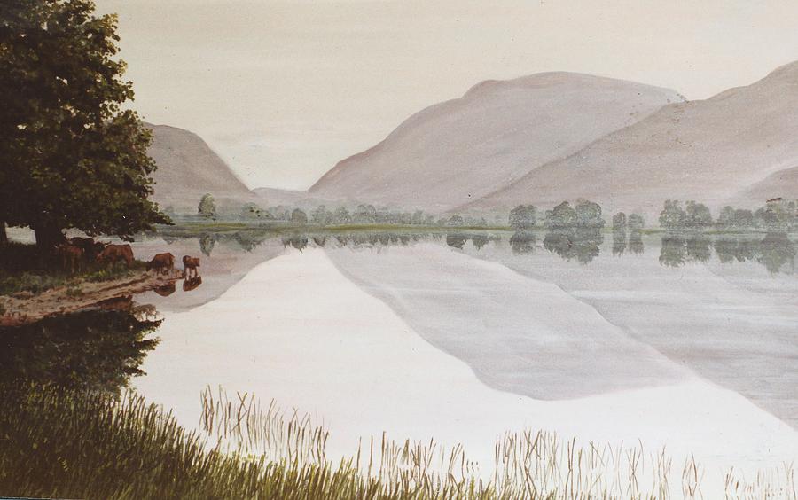 Lake Windermere Cumbria England #2 Painting by Mackenzie Moulton