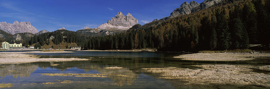 Nature Photograph - Lake With A Mountain Range #1 by Panoramic Images