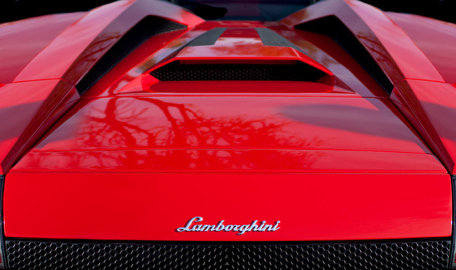 Lamborghini Murcielago Roadster Rear Emblem #1 Photograph by Jill Reger