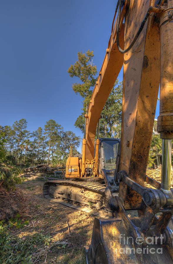 Cat Excavator  Photograph by Dale Powell