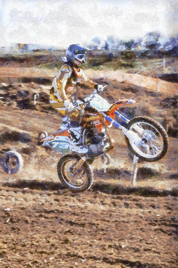 Motorcross Landing Digital Art by Roy Pedersen - Fine Art America