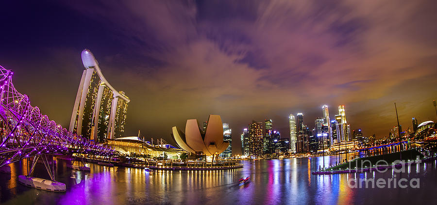 Landscaoe of Singapore business district  #1 Photograph by Anek Suwannaphoom