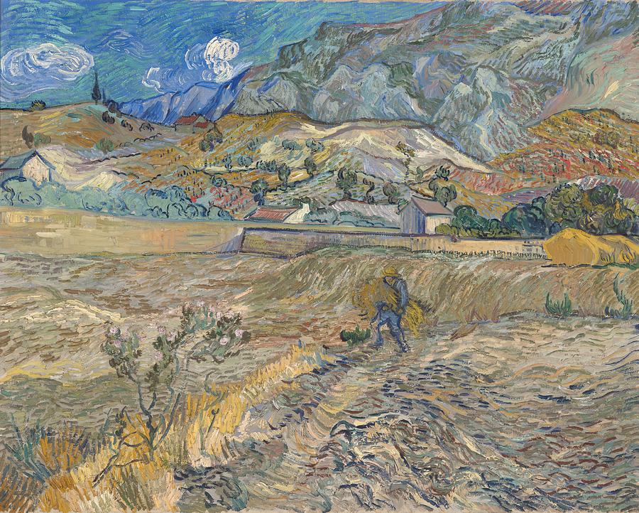 Landscape At Saint-Remy  Painting by Vincent Van Gogh