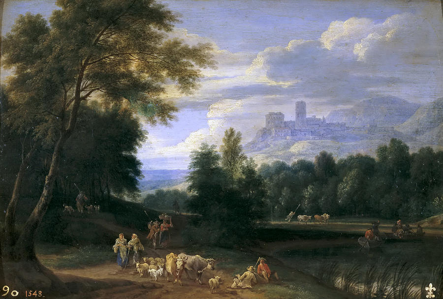 Landscape with Shepherds #2 Painting by Adriaen Frans Boudewyns