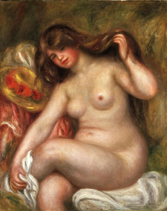 Large Bather #2 Painting by Pierre-Auguste Renoir