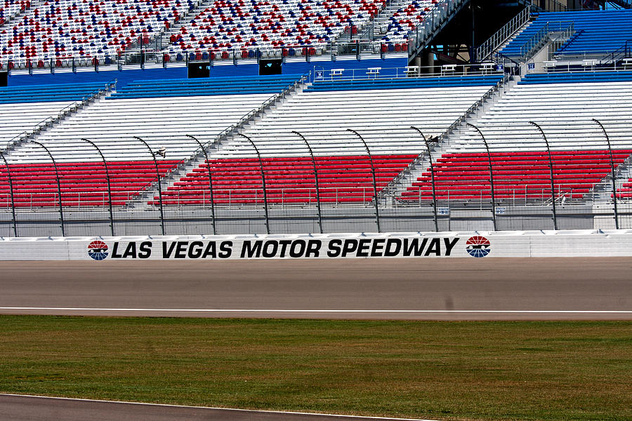 Bleachers Photograph - Las Vegas Speedway Grandstands #1 by Gunter Nezhoda