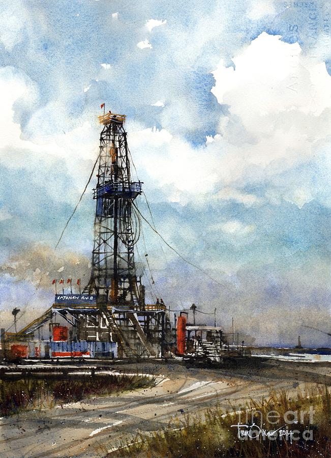 Latshaw Rig #8 #1 Painting by Tim Oliver
