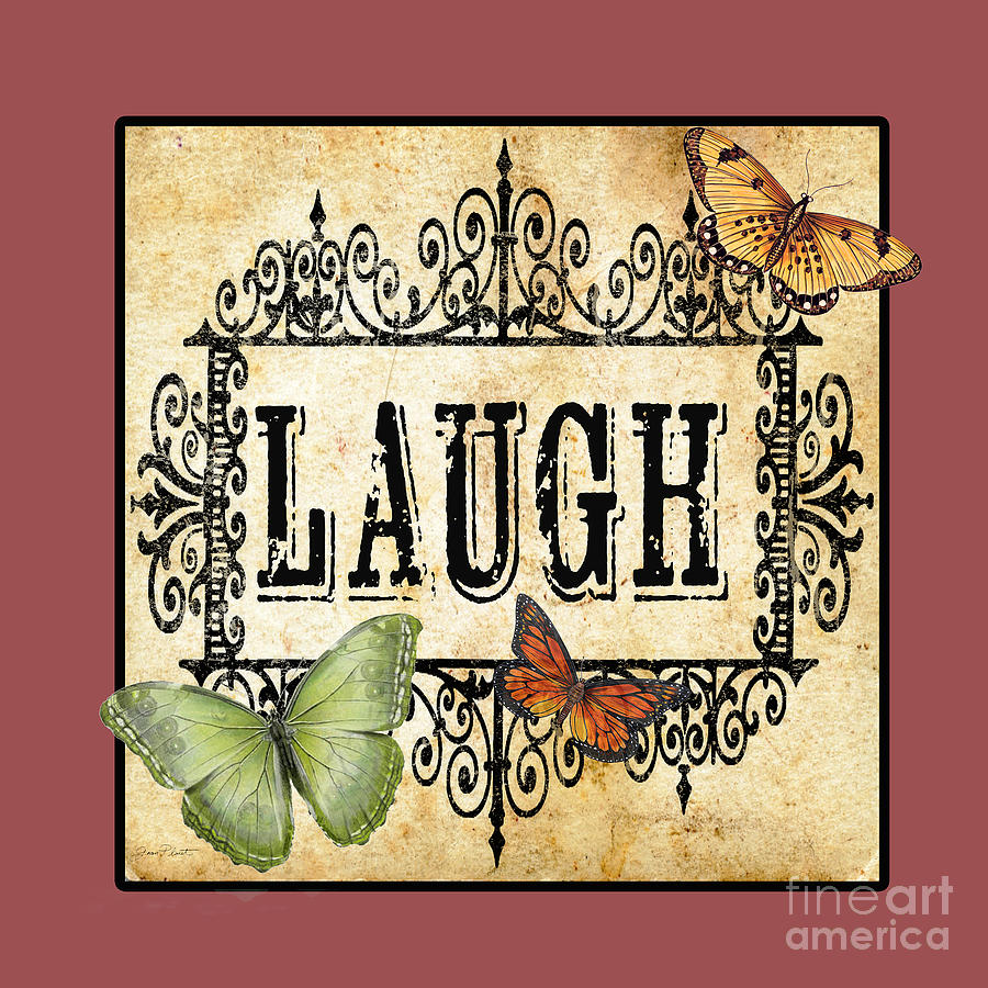 Butterfly Painting - Laugh-JP2659 #1 by Jean Plout