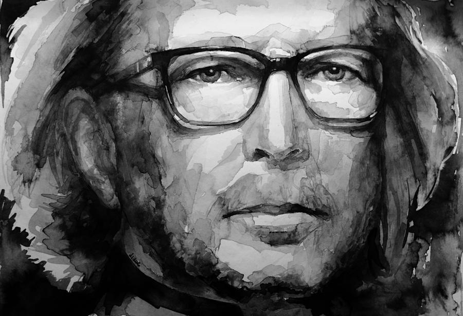 Eric Clapton Painting - Eric Clapton B W by Laur Iduc