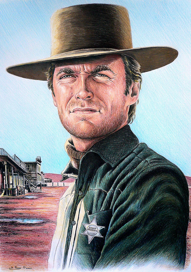 Clint Eastwood Drawing - Law and Order by Andrew Read