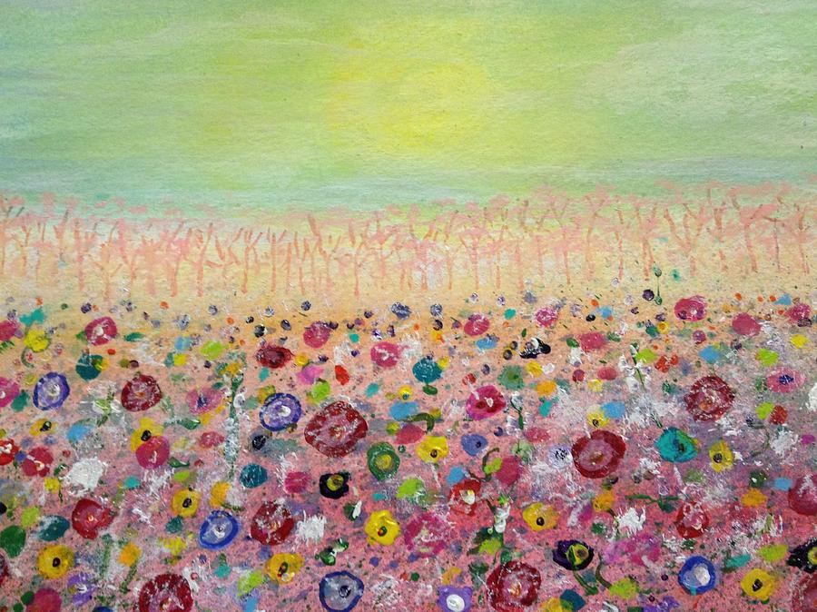 Lazy Hazy Flowers #1 Painting by Ronnie Egerton