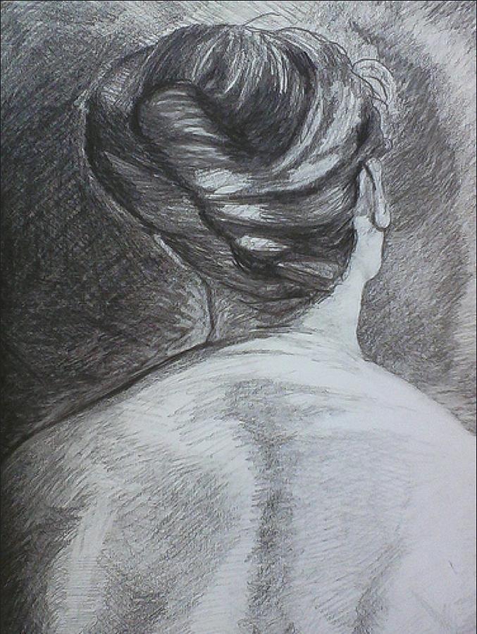 Le Chignon #1 Drawing by Kerrie B Wrye