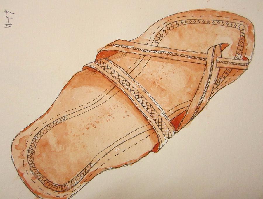 Footwear Painting - Lead #1 by Suvitha Ramaswamy