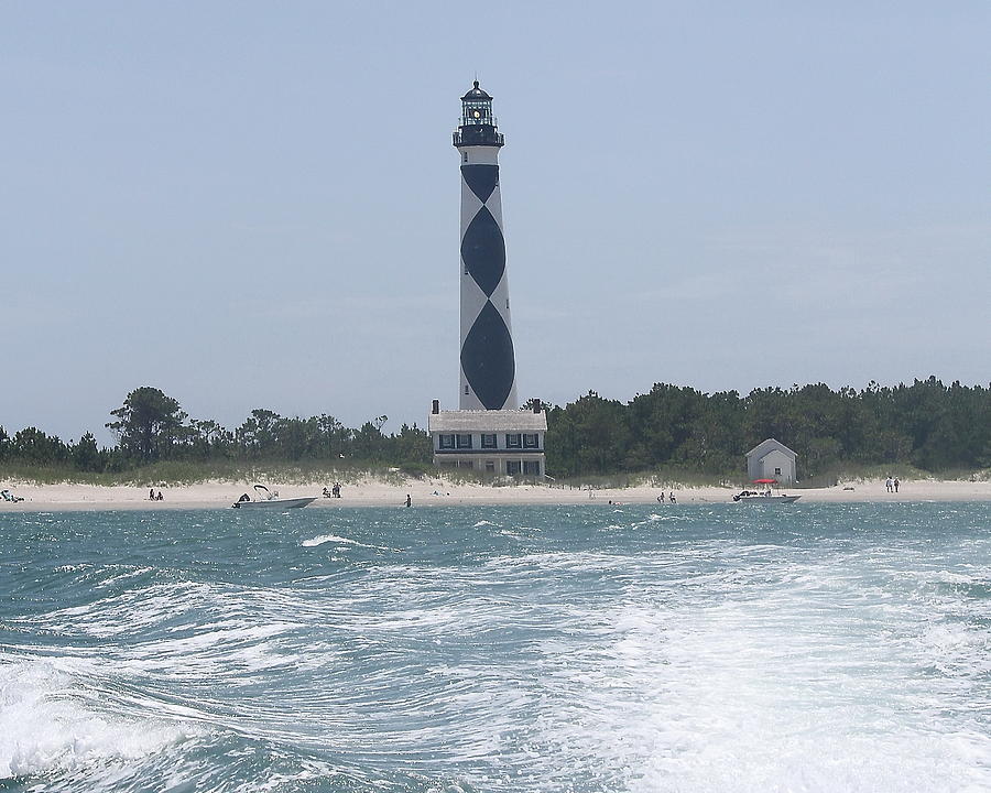 Lighthouse Photograph - Leaving Cape Lookout by Cathy Lindsey