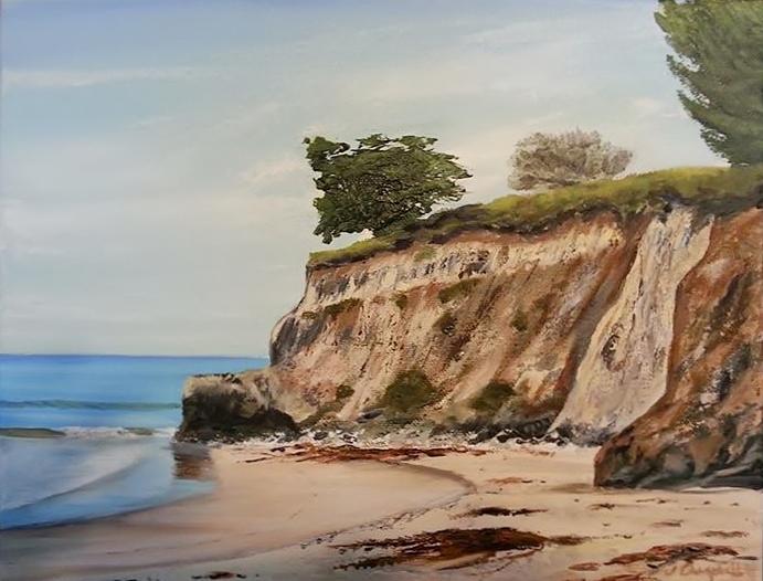 Ledbetter Point Santa Barbara Painting by Jeffrey Campbell