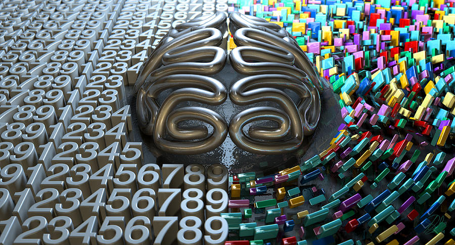 Brain Digital Art - Left And Right Brain Concept by Allan Swart Brain Digital Art - Left And Right Brain Concept by Allan Swart