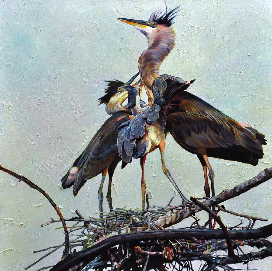 Bird Painting - Legs by Kelly McNeil