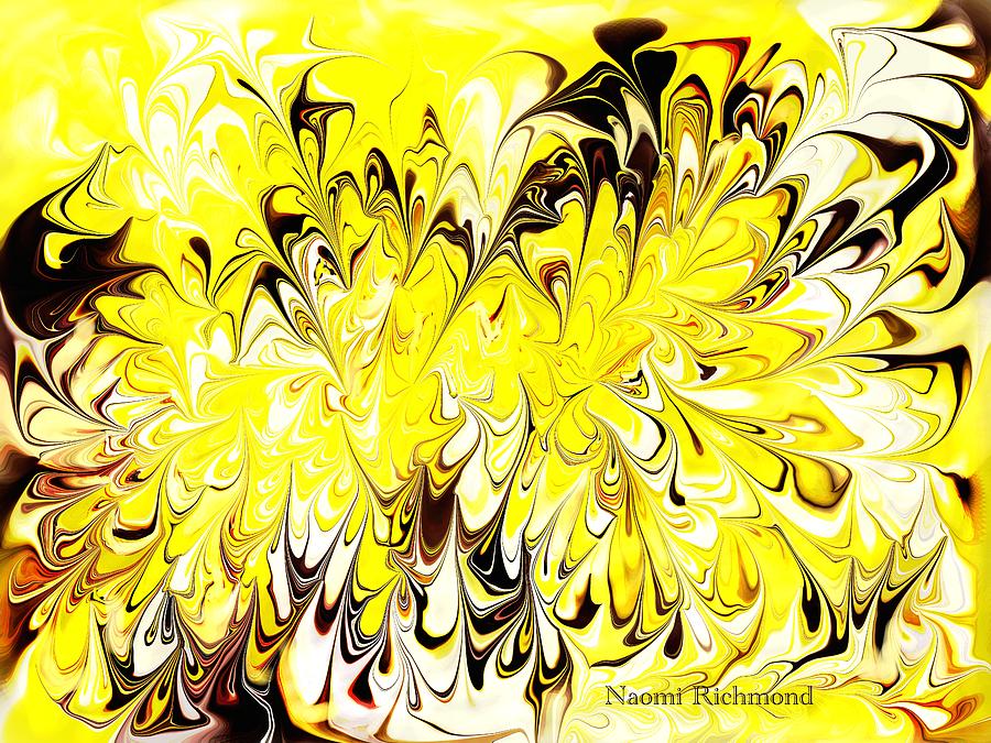 Abstract Digital Art - Lemon Meringue Pie #1 by Naomi Richmond