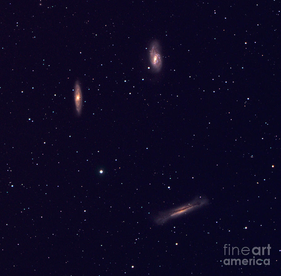 Space Photograph - Leo Triplet Of Galaxies #1 by John Chumack
