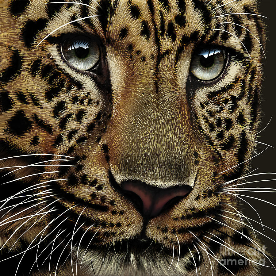 Animal Painting -  Leopard #1 by Jurek Zamoyski