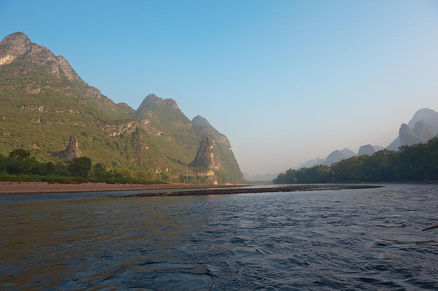 Li river near Yangshuo Guilin Mountains #1 Photograph by Marek Poplawski