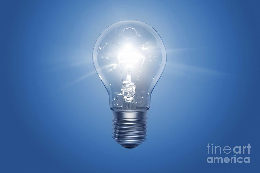 Lamp Photograph - Light Bulb #1 by Science Photo Library