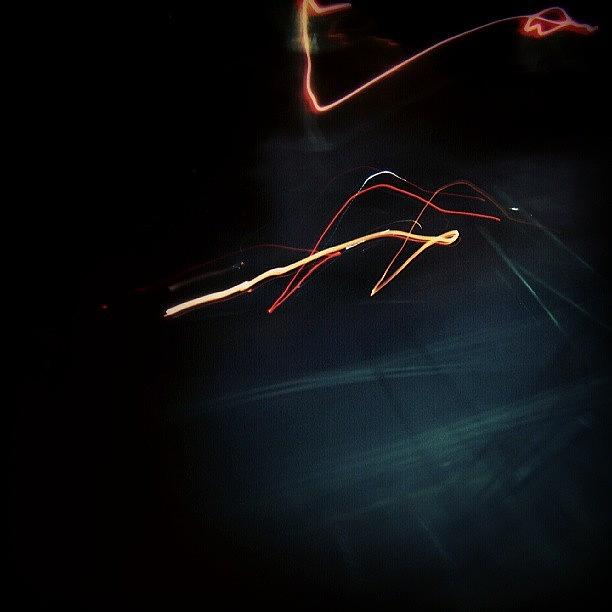 Abstract Photograph - #light #move #blur #blurry #cars #night #1 by Joe Giampaoli