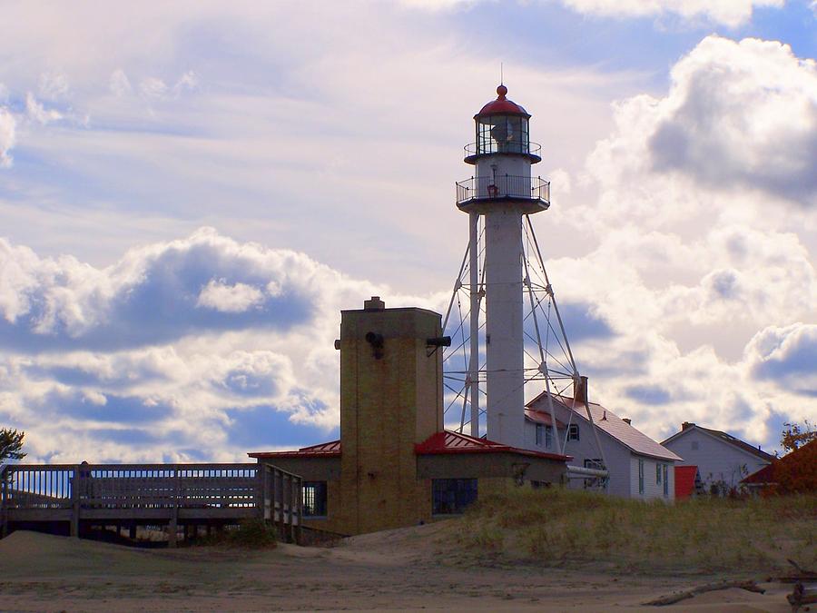 Lighthouse at Whitefish Point in Michigan #1 Photograph by Kathleen Luther