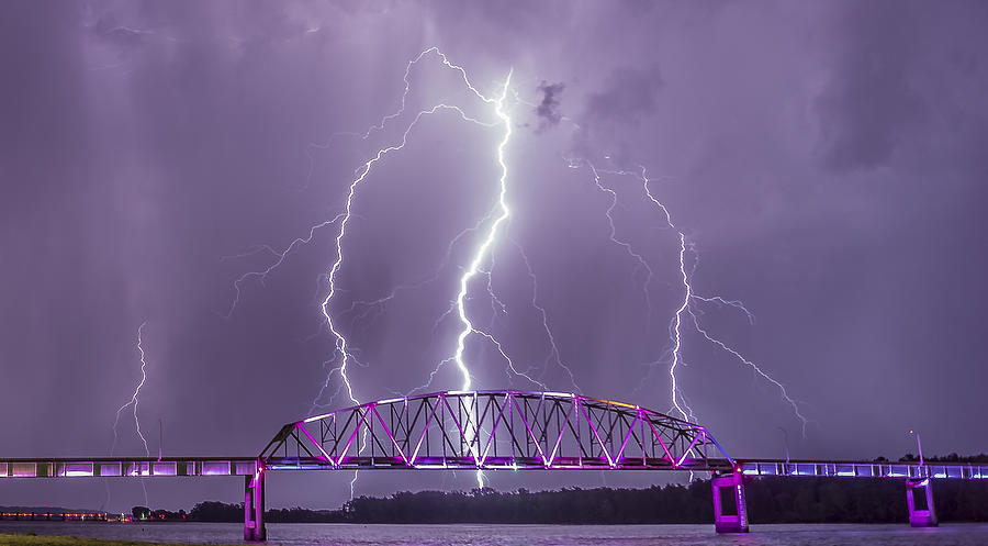 Lightning Cropped  #1 Photograph by Paul Brooks