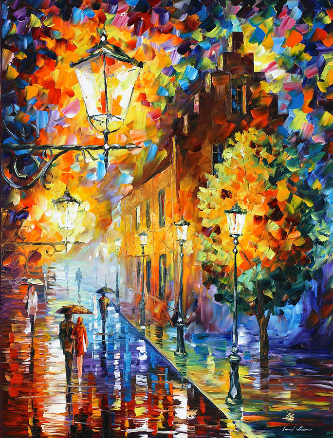 Lights In The Night Painting by Leonid Afremov | Fine Art America