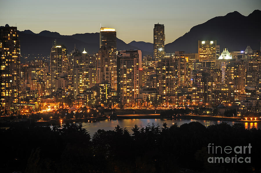 Lights of Vancouver #1 Photograph by Brenda Kean