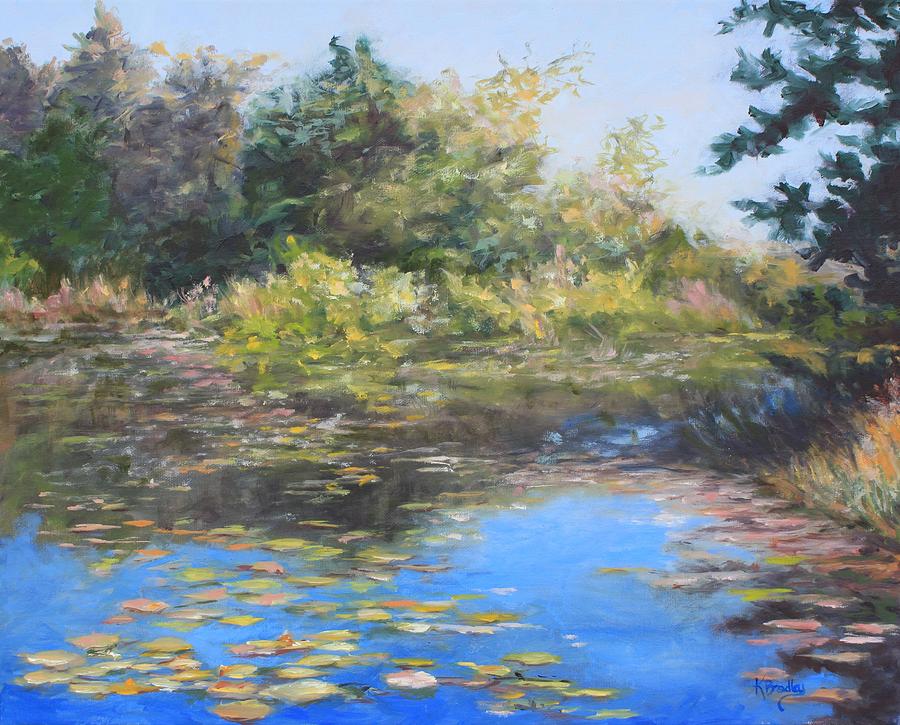 Lily Pad Pond #1 Painting by Karen Layne - Fine Art America